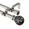 Rod Desyne Adora Double Curtain Rod 66-120 inch - Satin Nickel